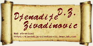 Đenadije Živadinović vizit kartica